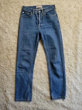 Everlane The Cheeky Jeans in Medium Blue Wash | 23 Crop | Like New